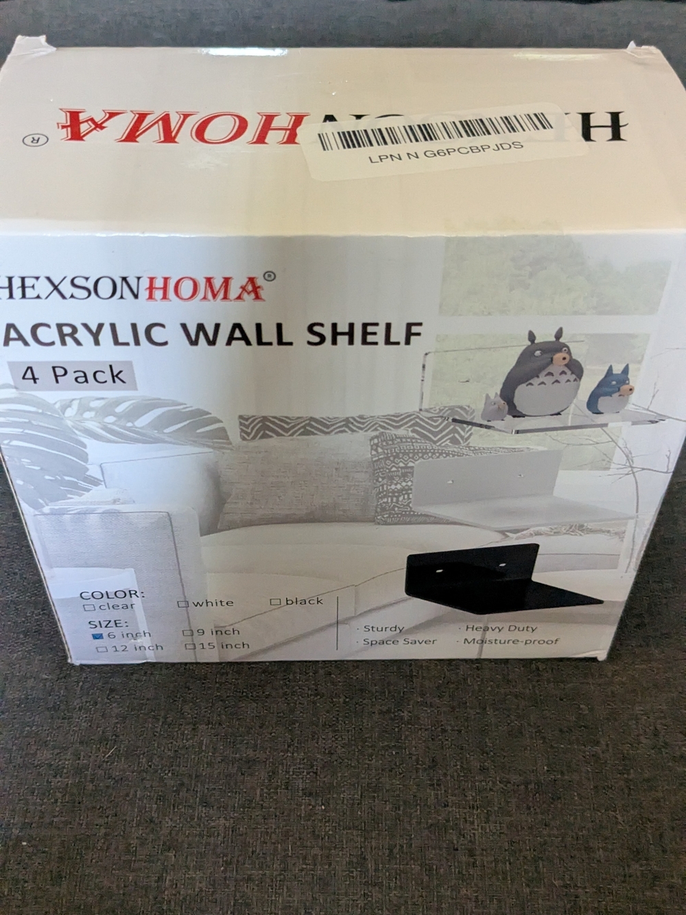 Clear Acrylic Wall Shelf - 4 Pack New In Box